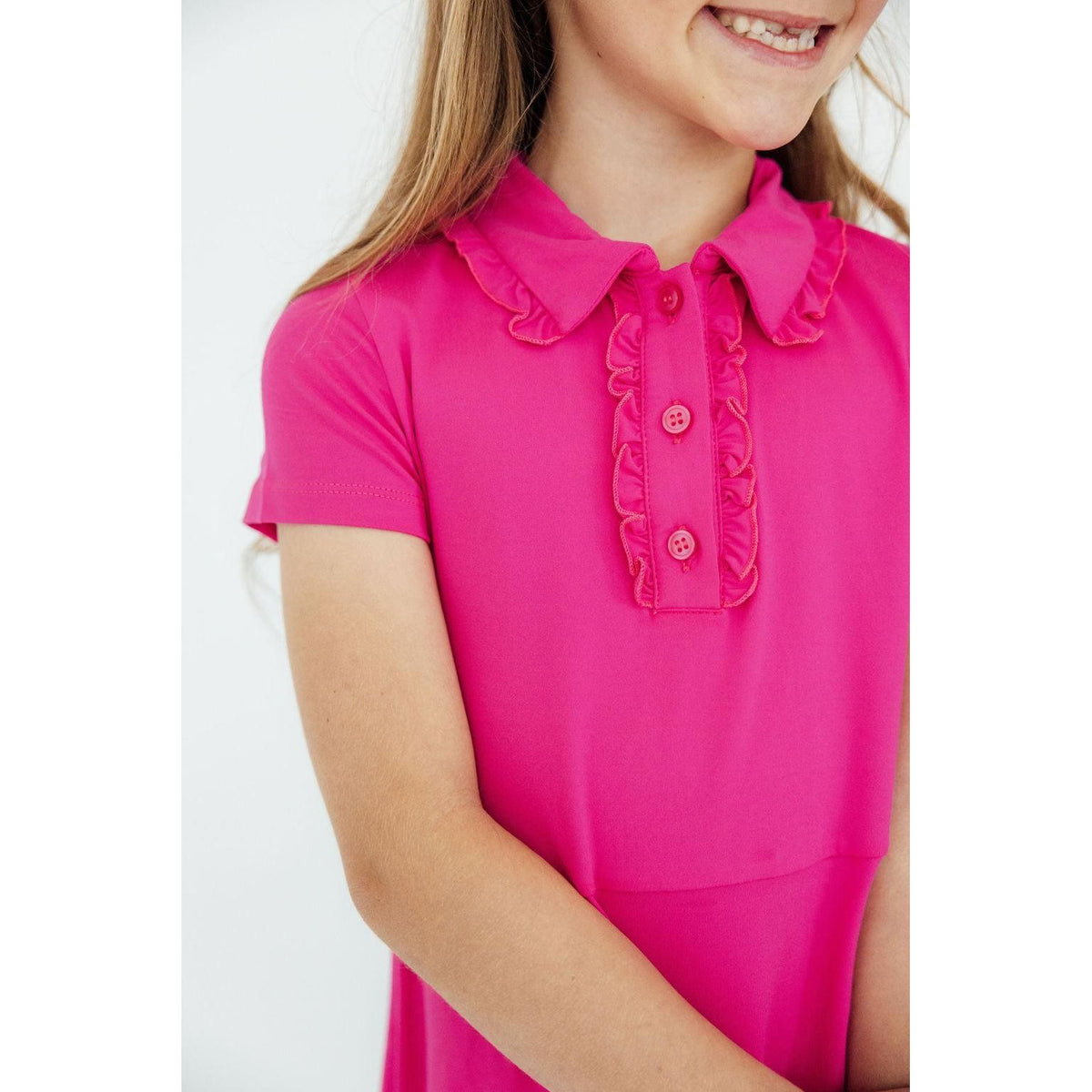 Hot Pink S/S Polo Dress