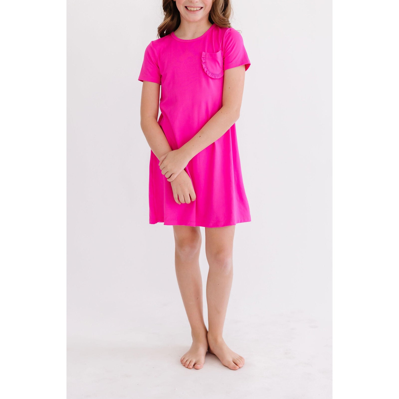 Hot Pink T-Shirt Dress