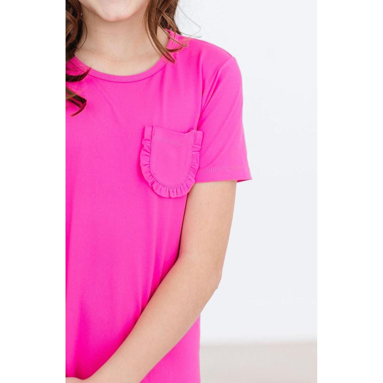 Hot Pink T-Shirt Dress