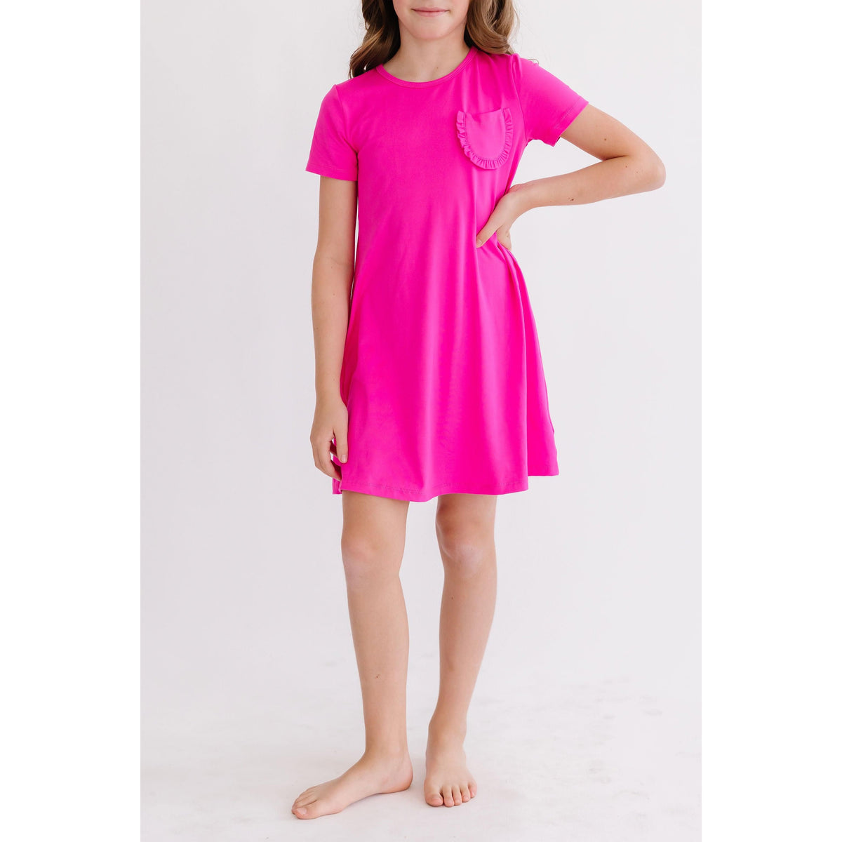 Hot Pink T-Shirt Dress