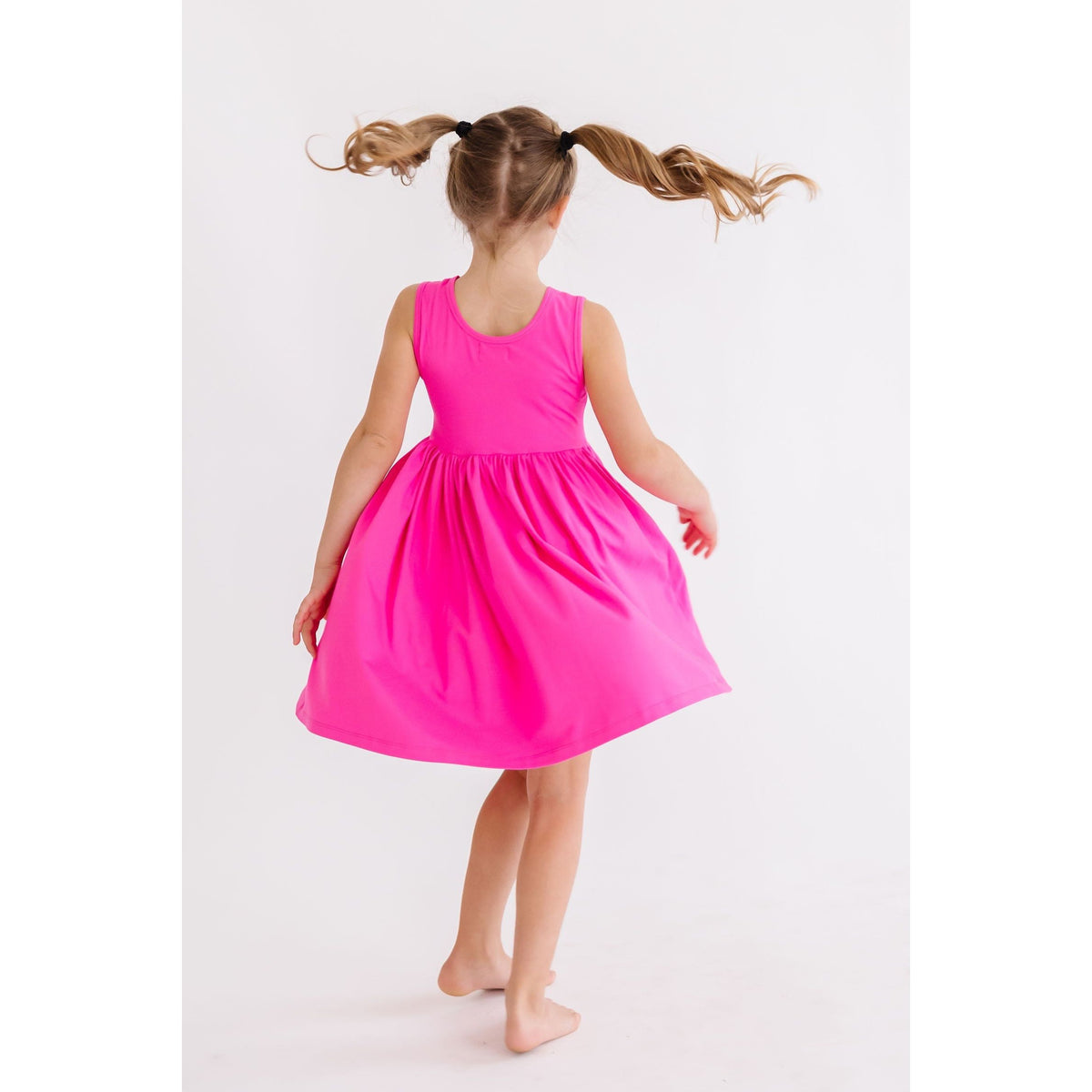 Hot Pink Tank Pocket Twirl Dress