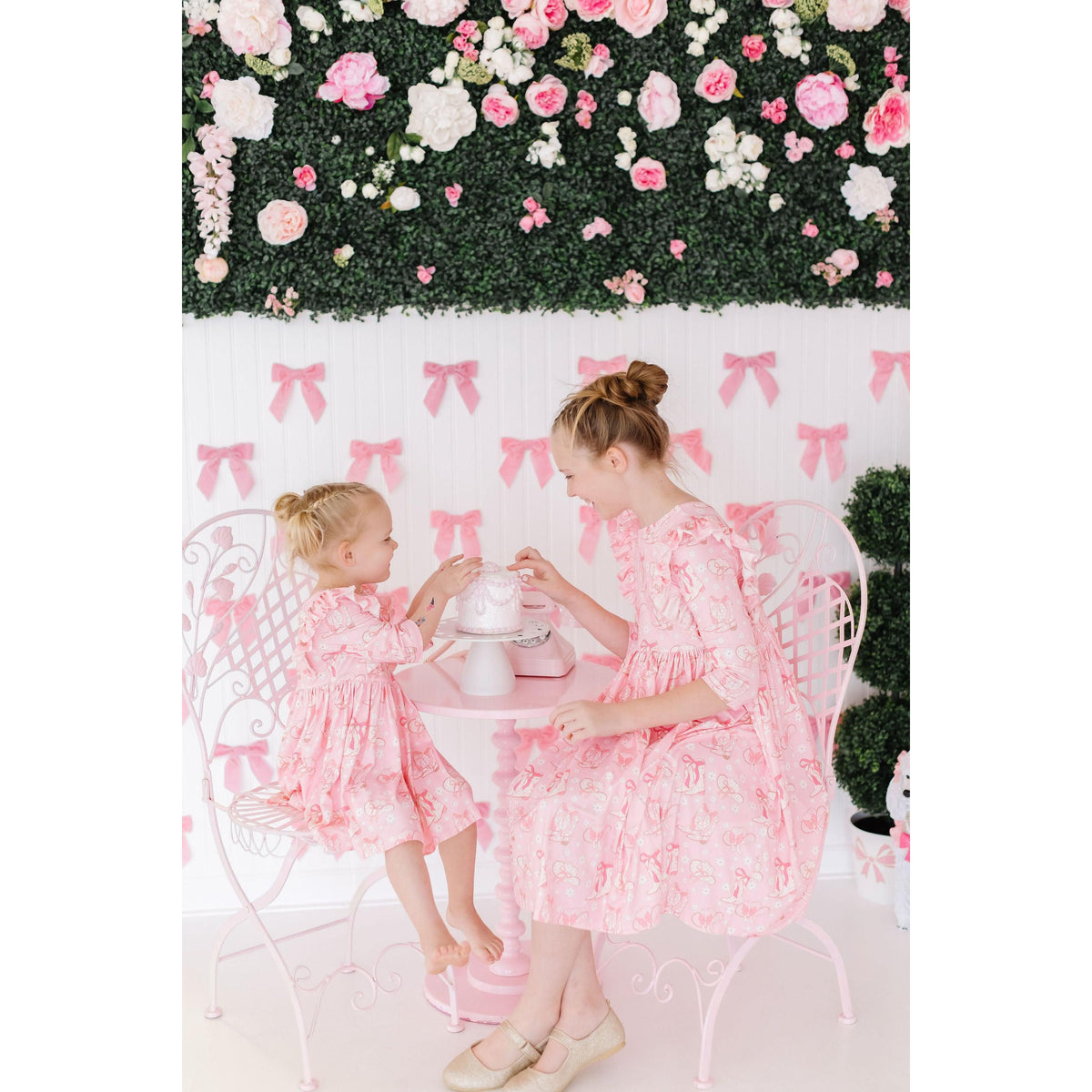Howdy 3/4 Sleeve Ruffle Twirl Dress