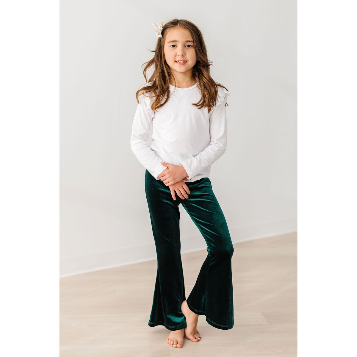 Hunter Green Velvet Bells