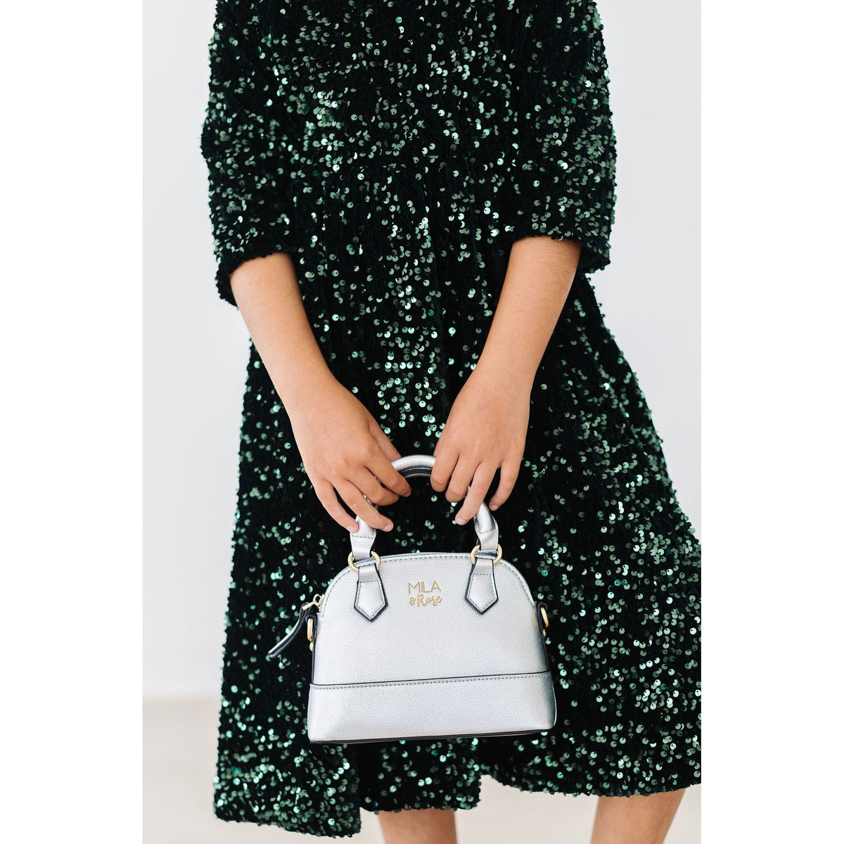 Hunter Green Velvet Sequin Dress