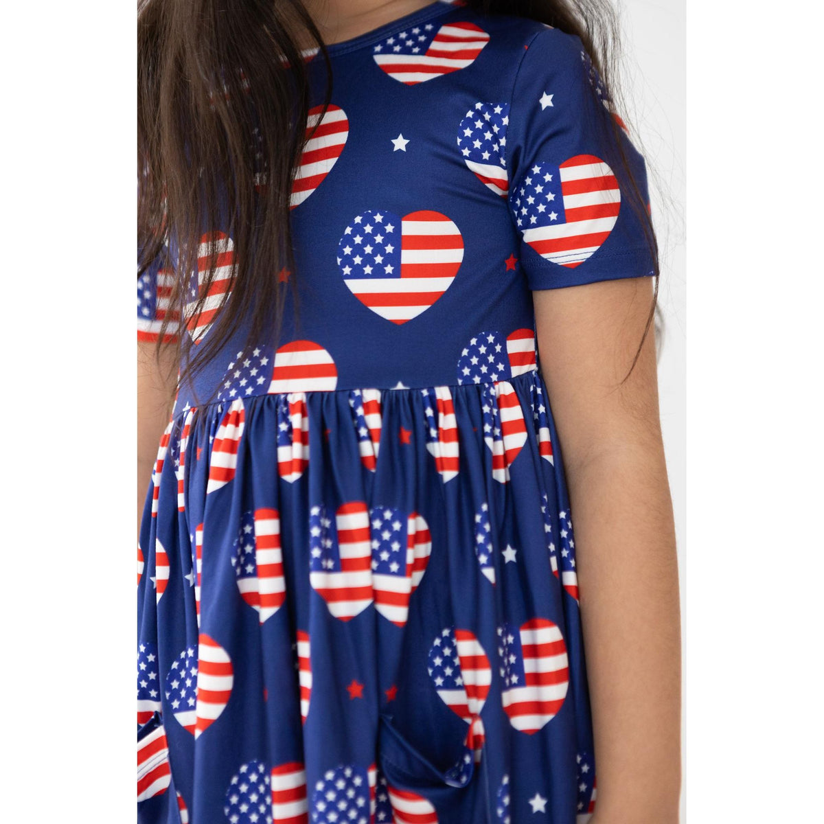 I Heart the USA S/S Pocket Twirl Dress