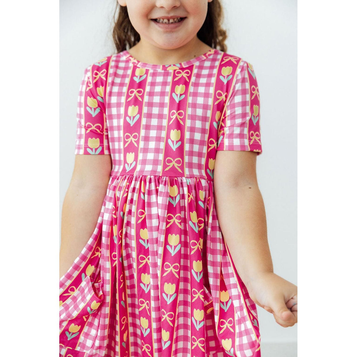 I Love You Tulip Much S/S Pocket Twirl Dress