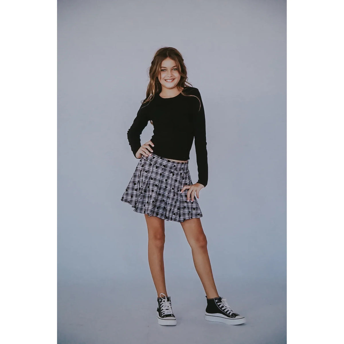 heart skort | white/black