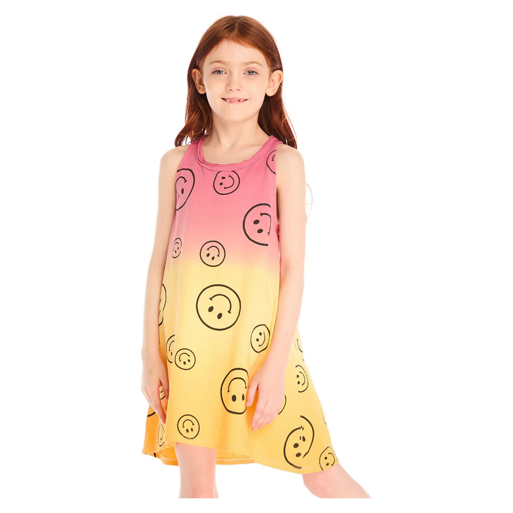 jersey tank dress | tie dye smiley