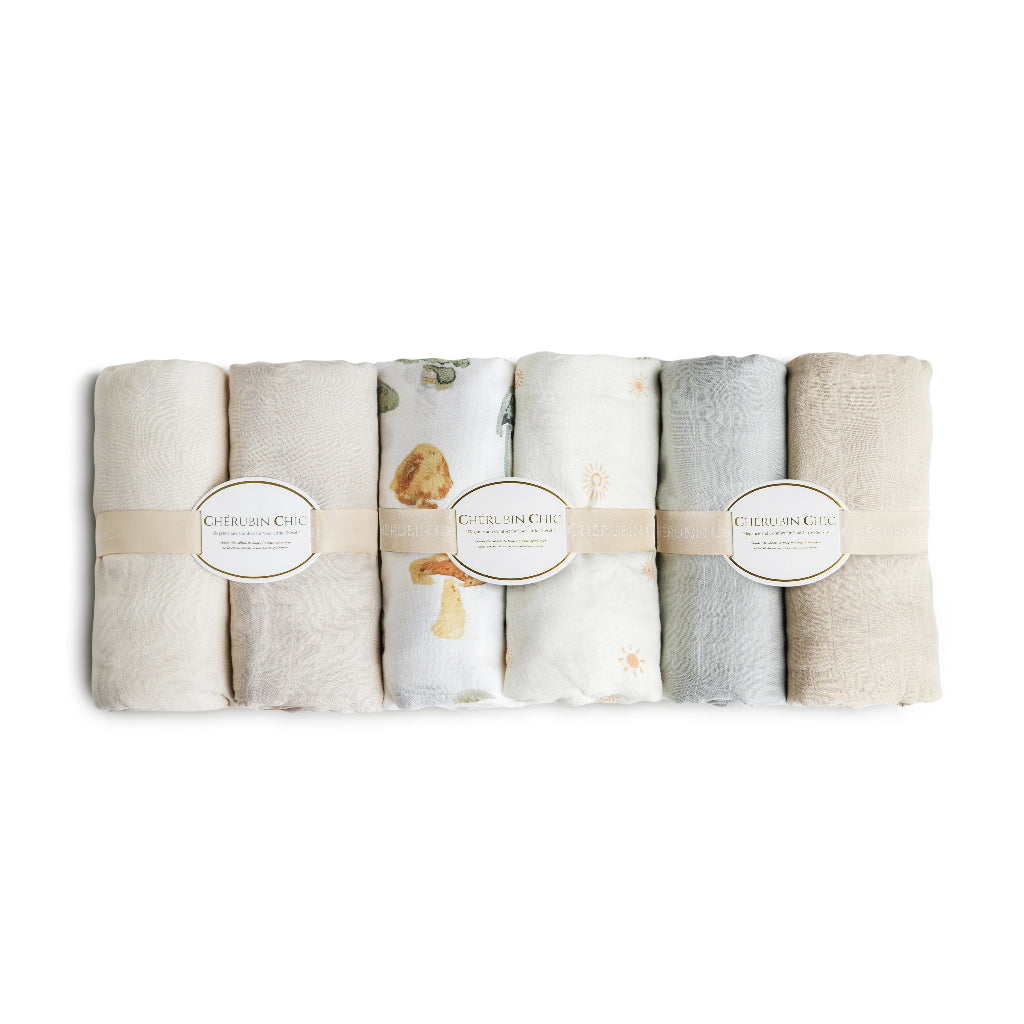 baby bamboo muslin swaddle blanket | white moments