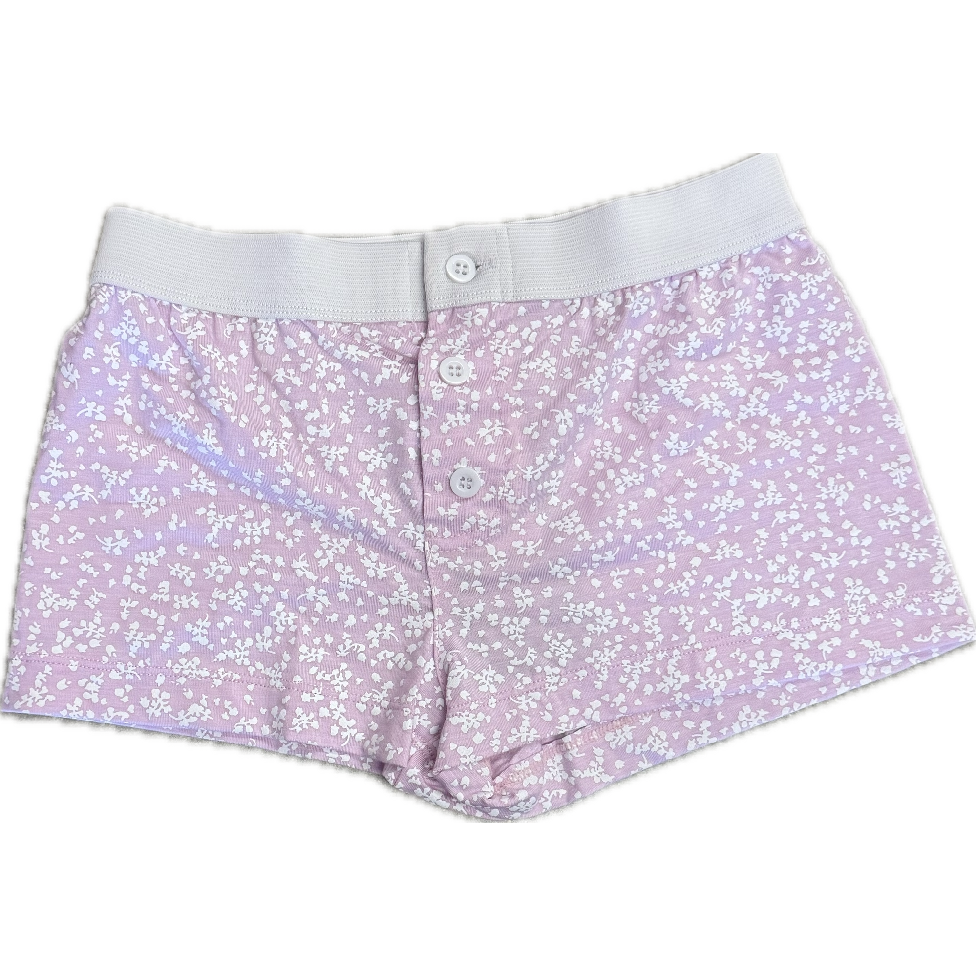 pink floral shorts