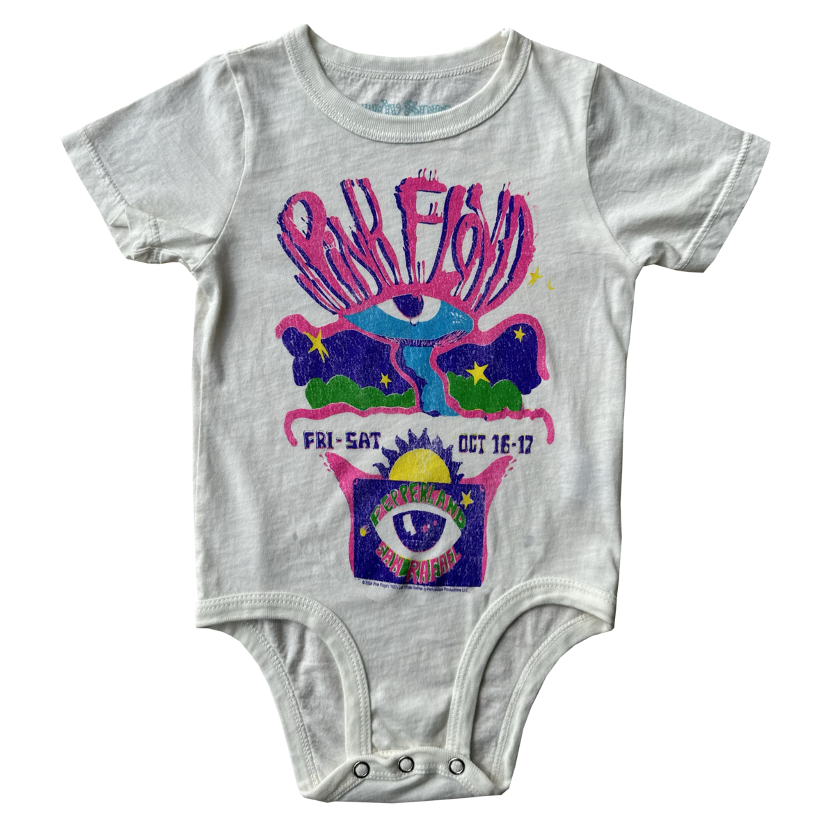 pink floyd organic short sleeve onesie