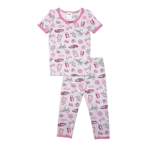 short sleeve pajama set | jetset