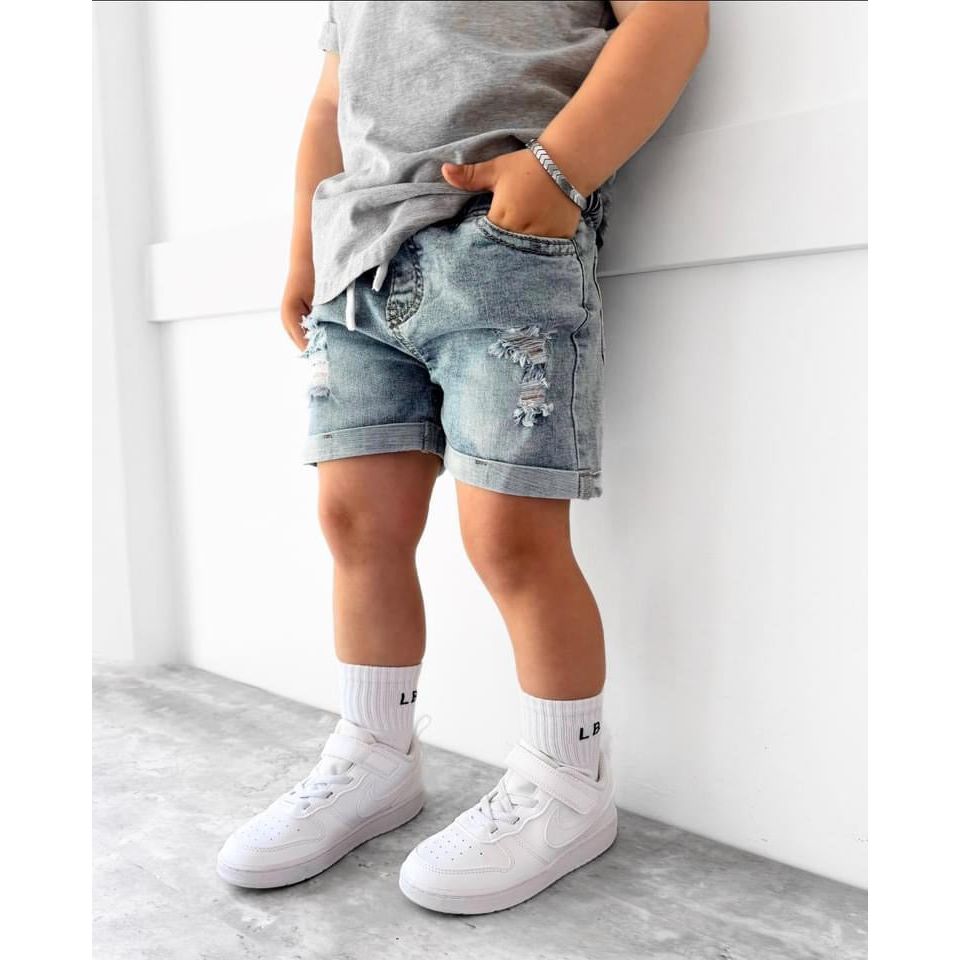 Distressed Denim Short
