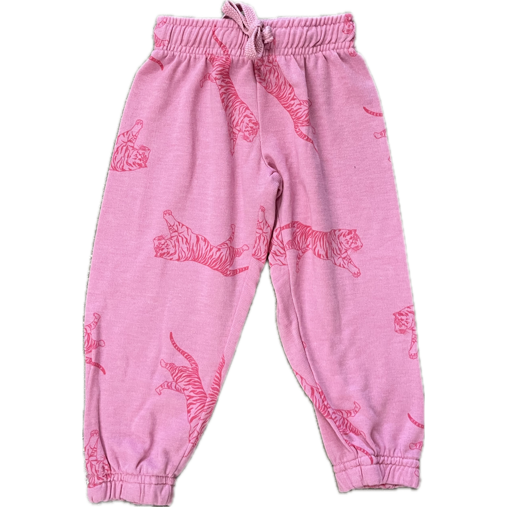 athletic waist cuff tiger pant | pink