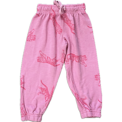 athletic waist cuff tiger pant | pink