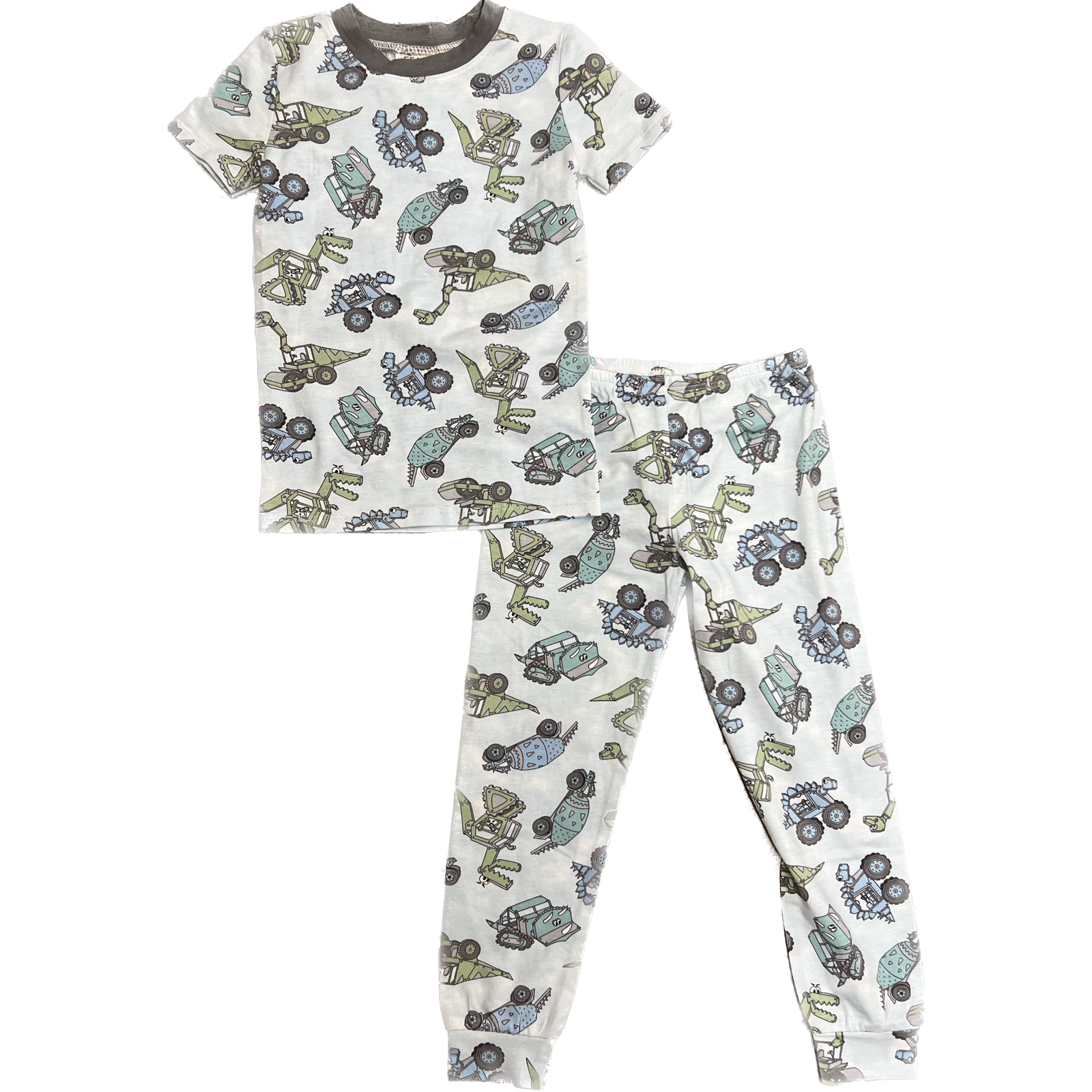 short sleeve and pant pajama set | dino