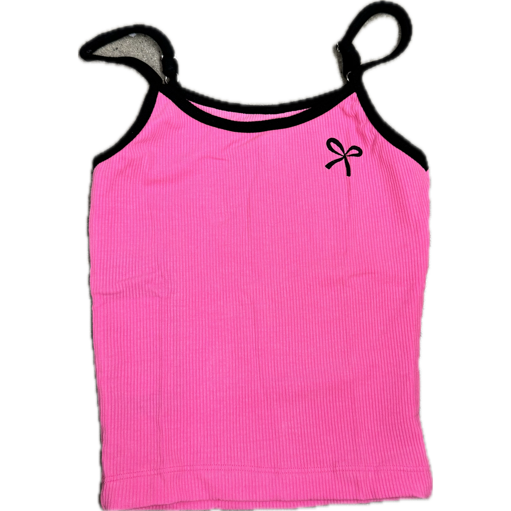 top | neon pink/black