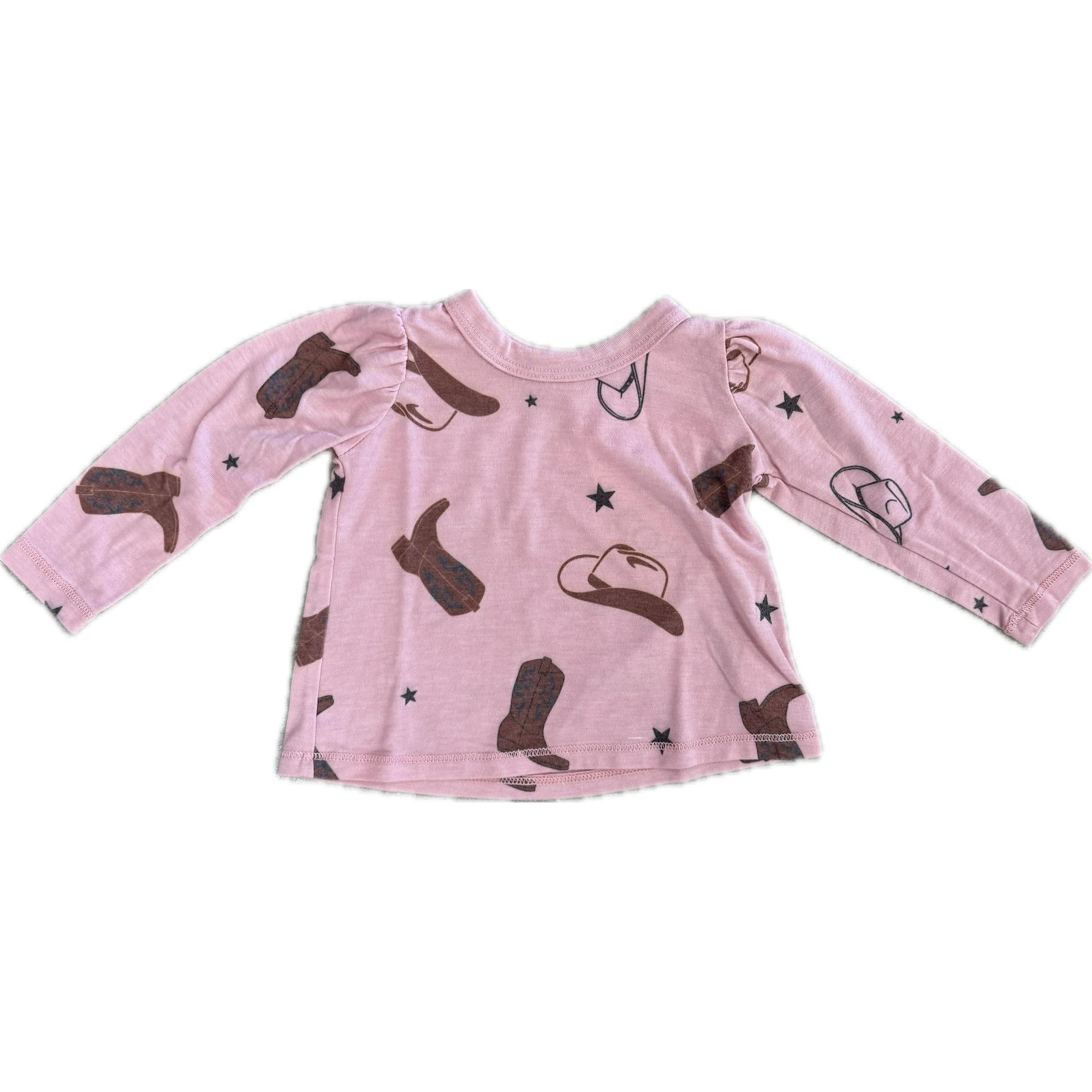 puff long sleeve tee | ballet pink