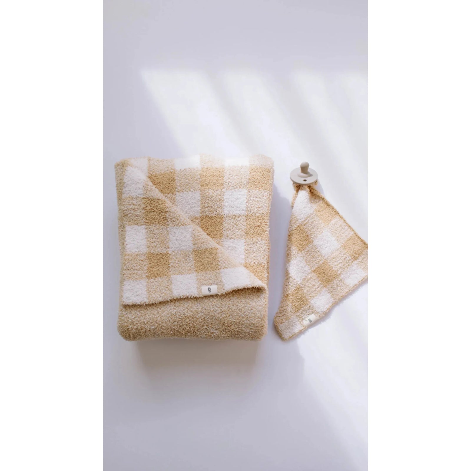 goldie gingham plush large blanket