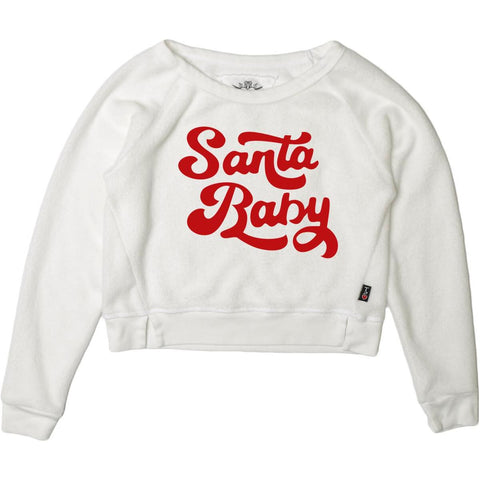 long sleeve pullover top | santa baby
