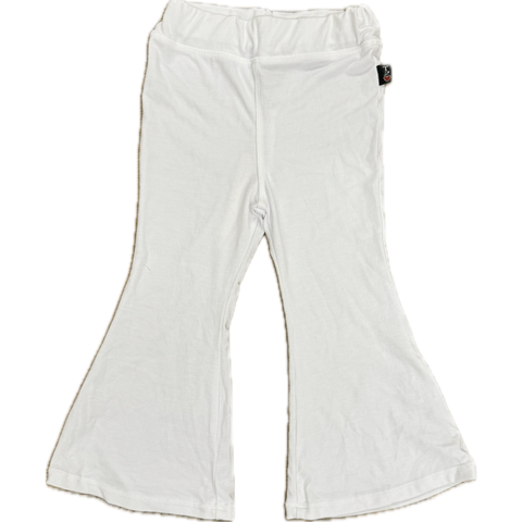 fitted flare pant | white