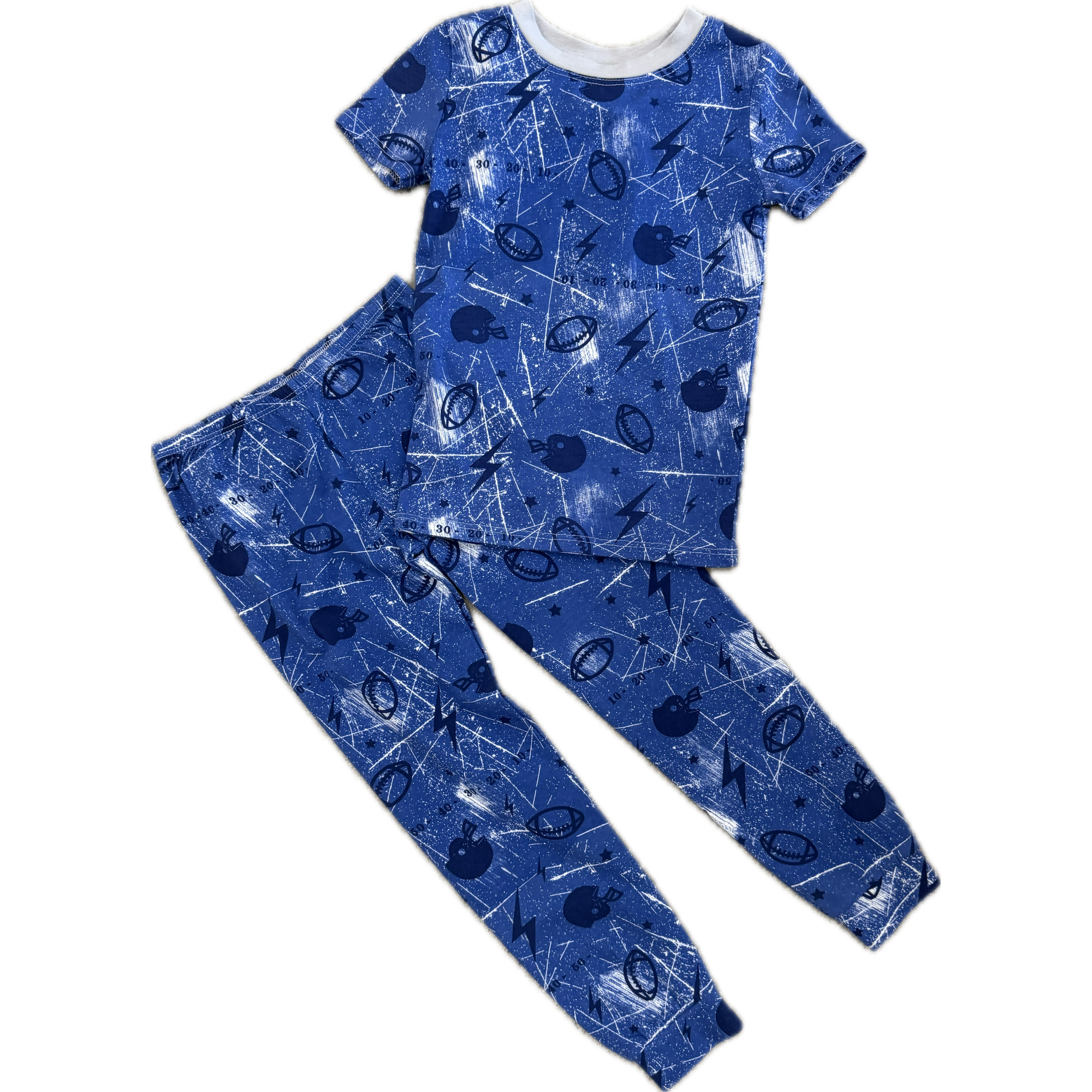 short sleeve pajama set | touchdown