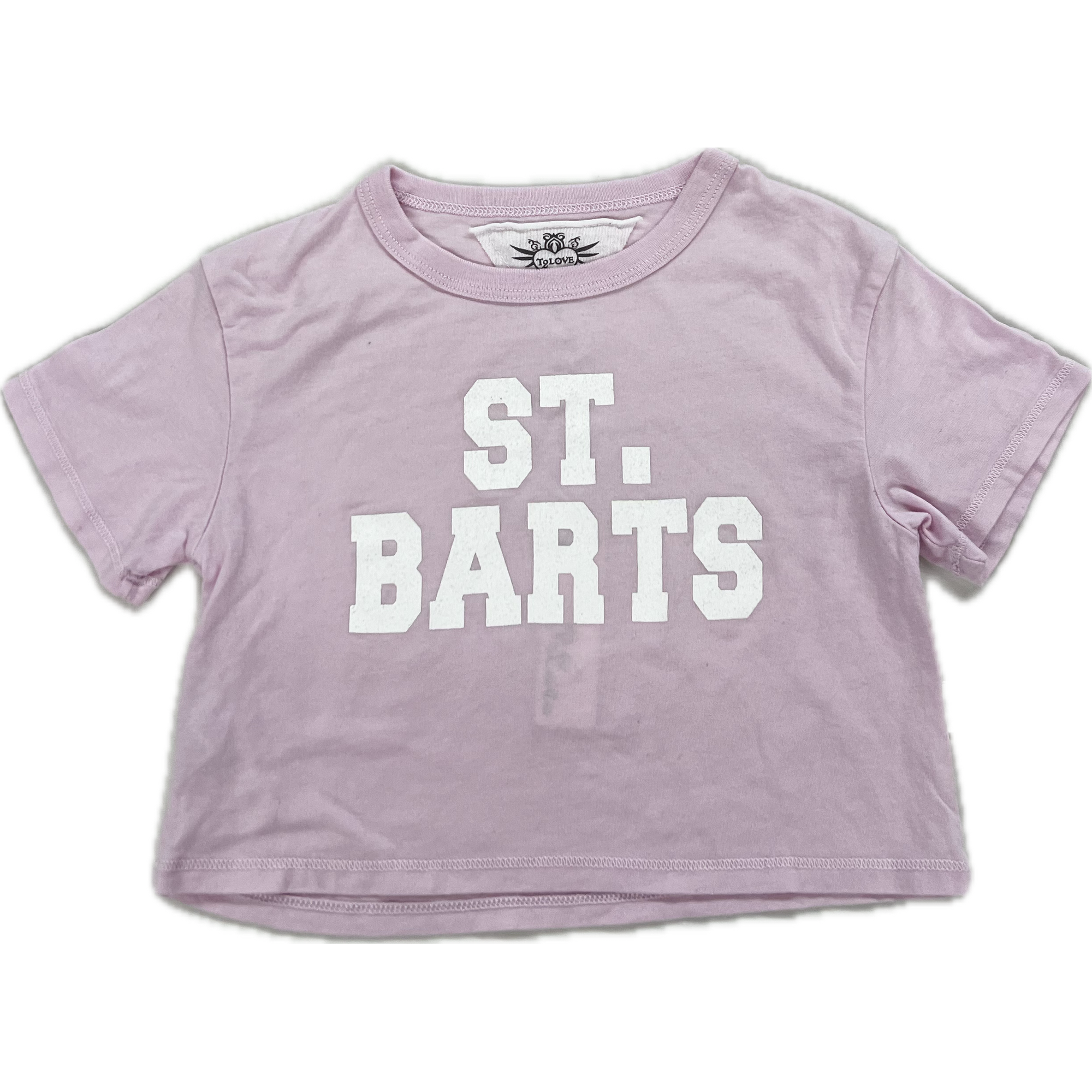 short sleeve st. barths boxy tee | pale pink