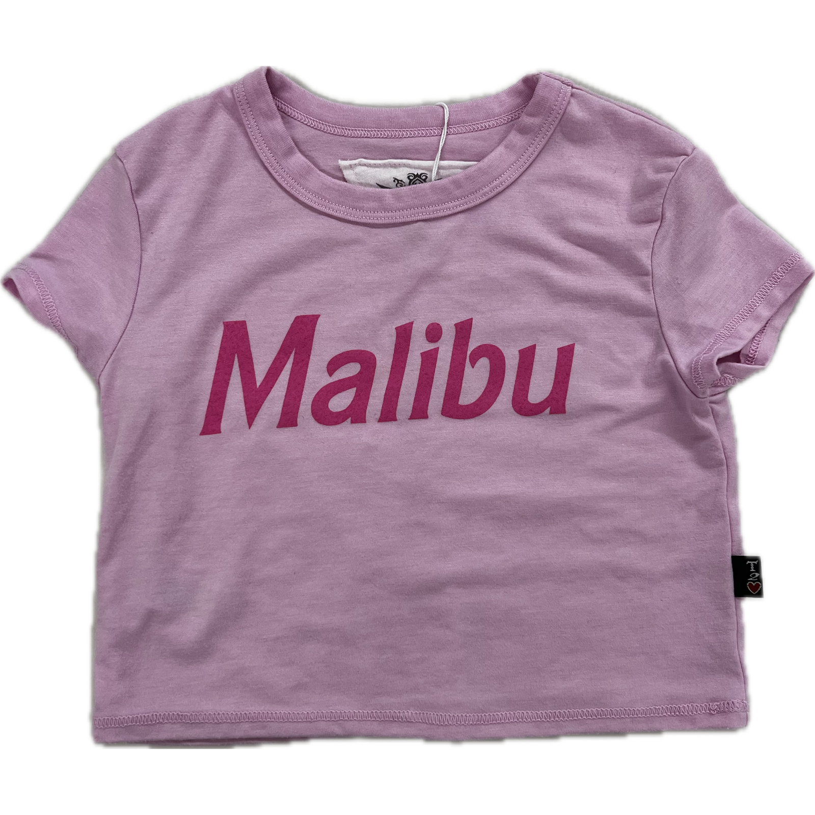 short sleeve boxy malibu tee | bubble gum