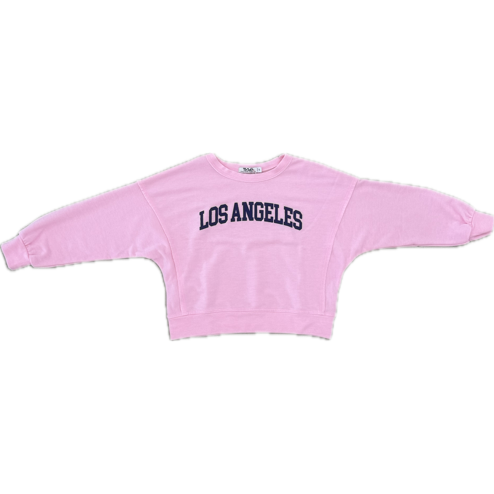 off-the-shoulder dolman "los angeles" sweat top | baby pink