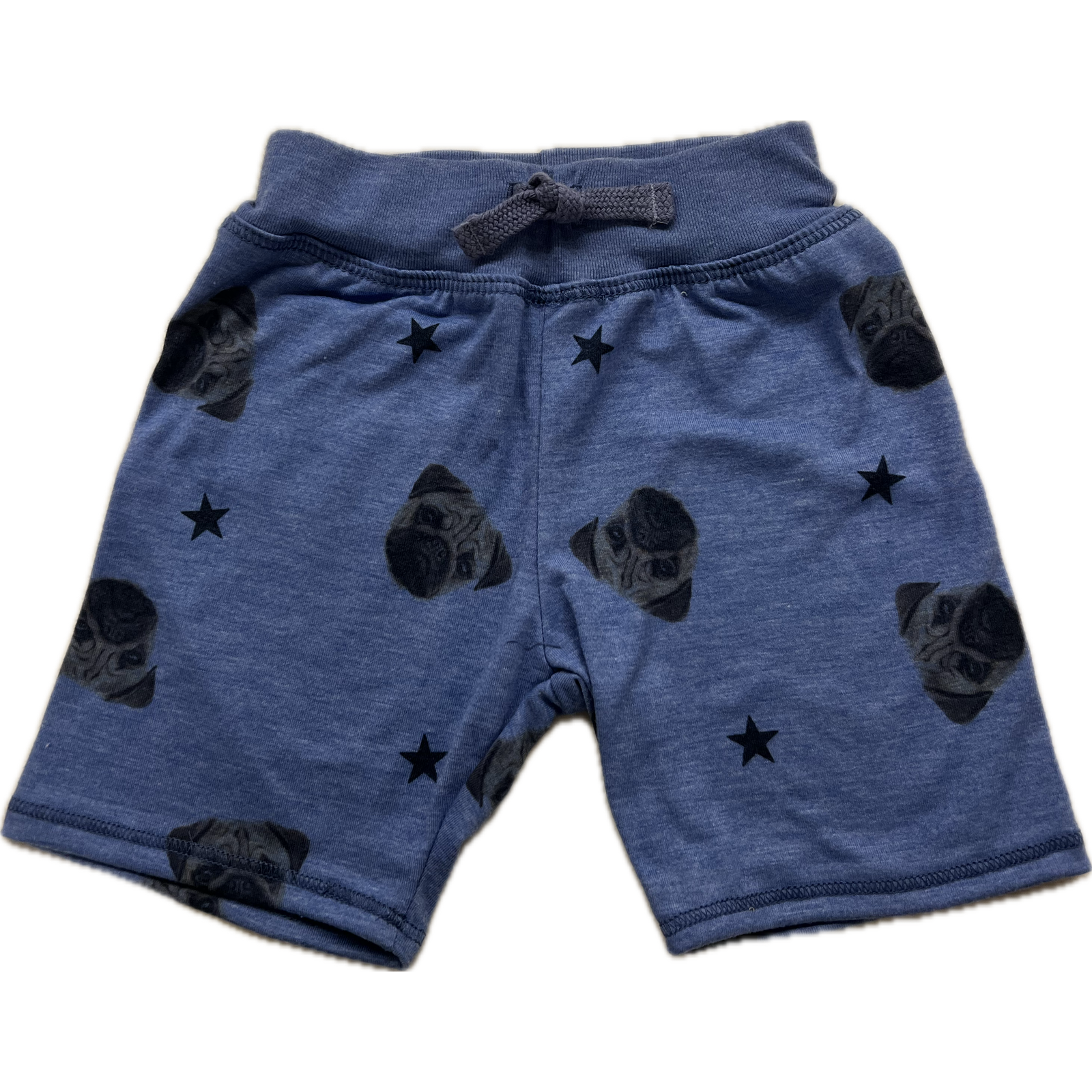 pug print short | blue