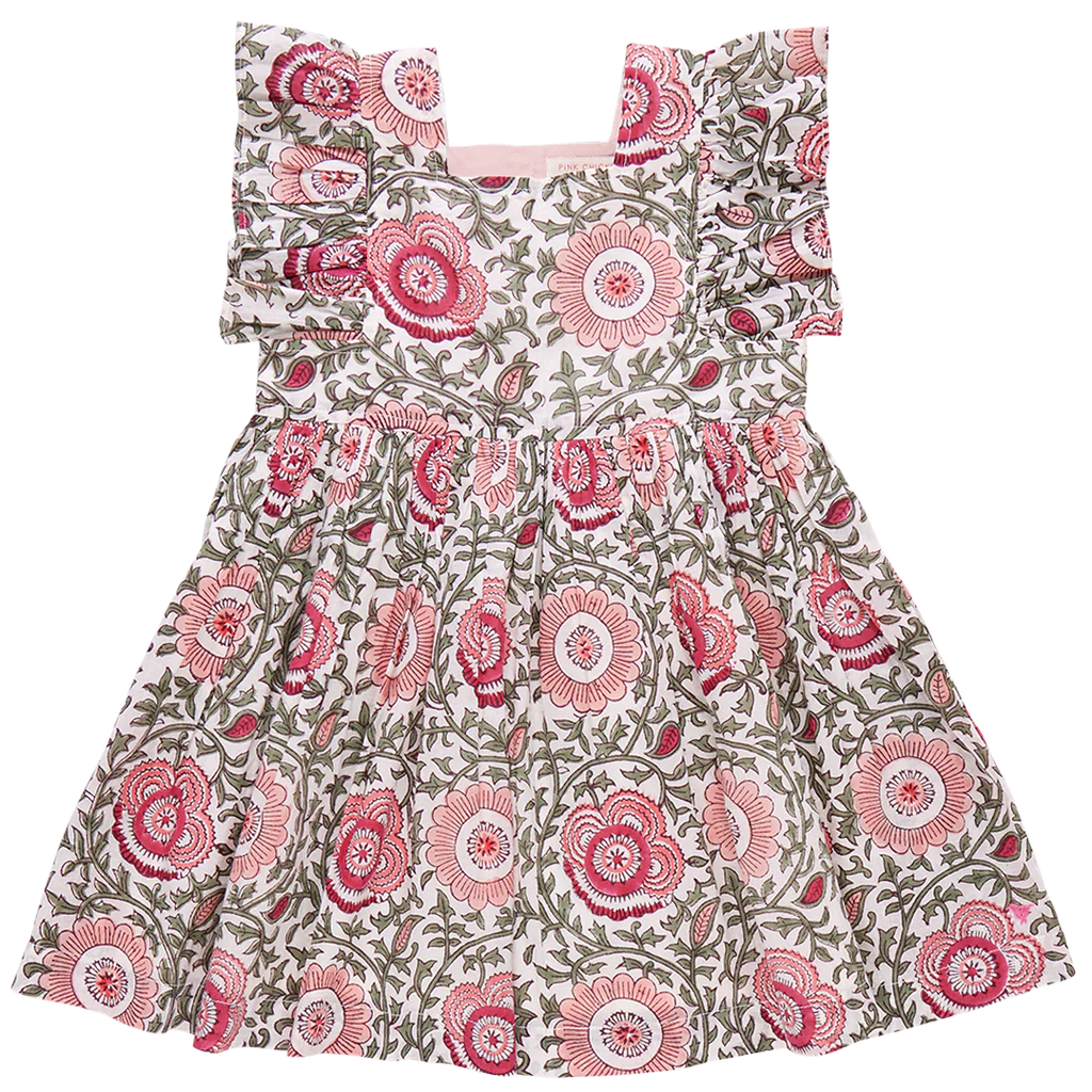 girls elsie dress | pink lisbon floral