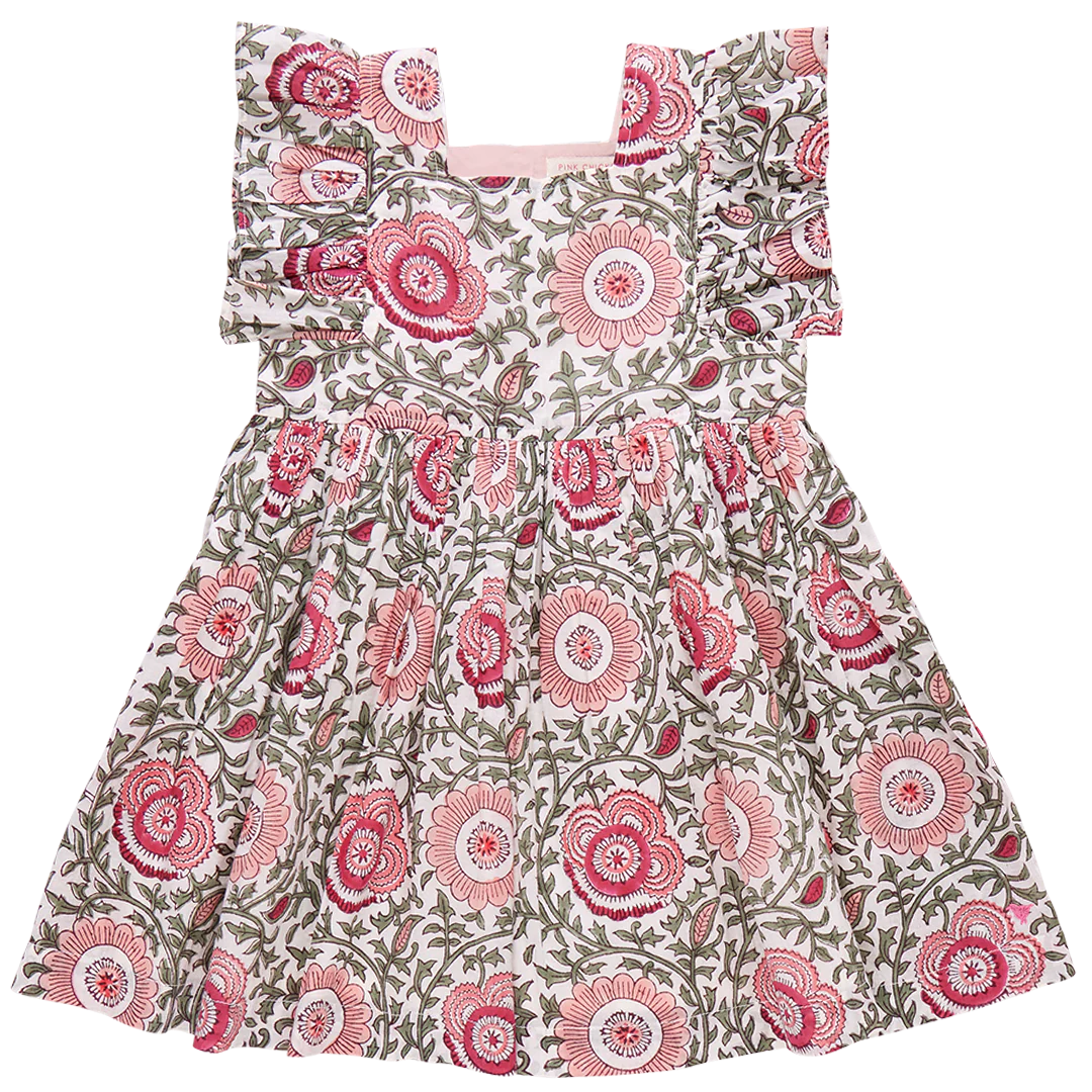 girls elsie dress | pink lisbon floral