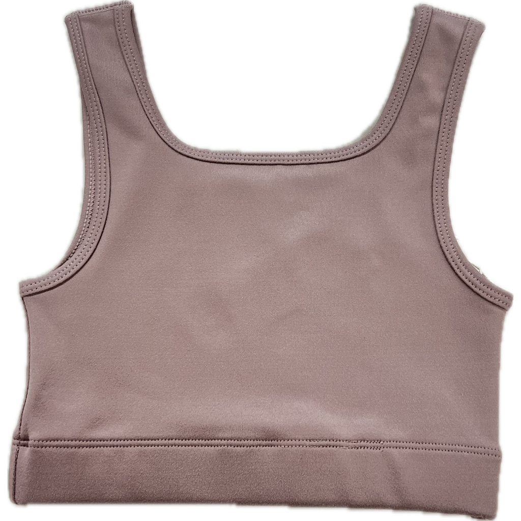 crop fitted tank || mauve