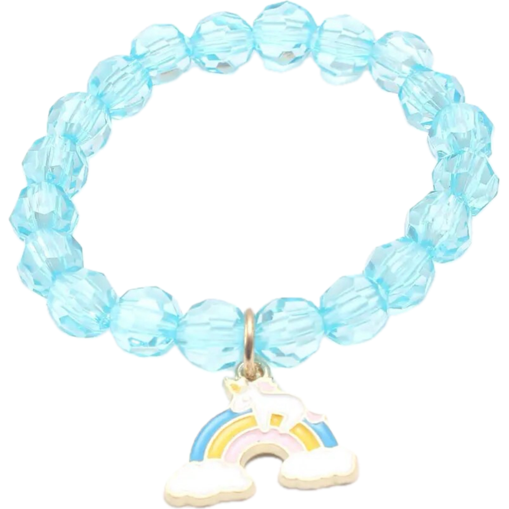 blue rainbow charm bracelet