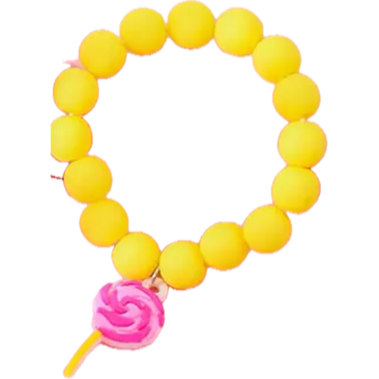yellow lollipop charm bracelet
