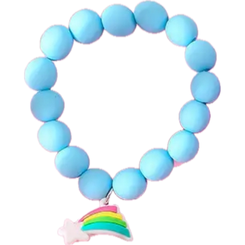 blue rainbow charm bracelet