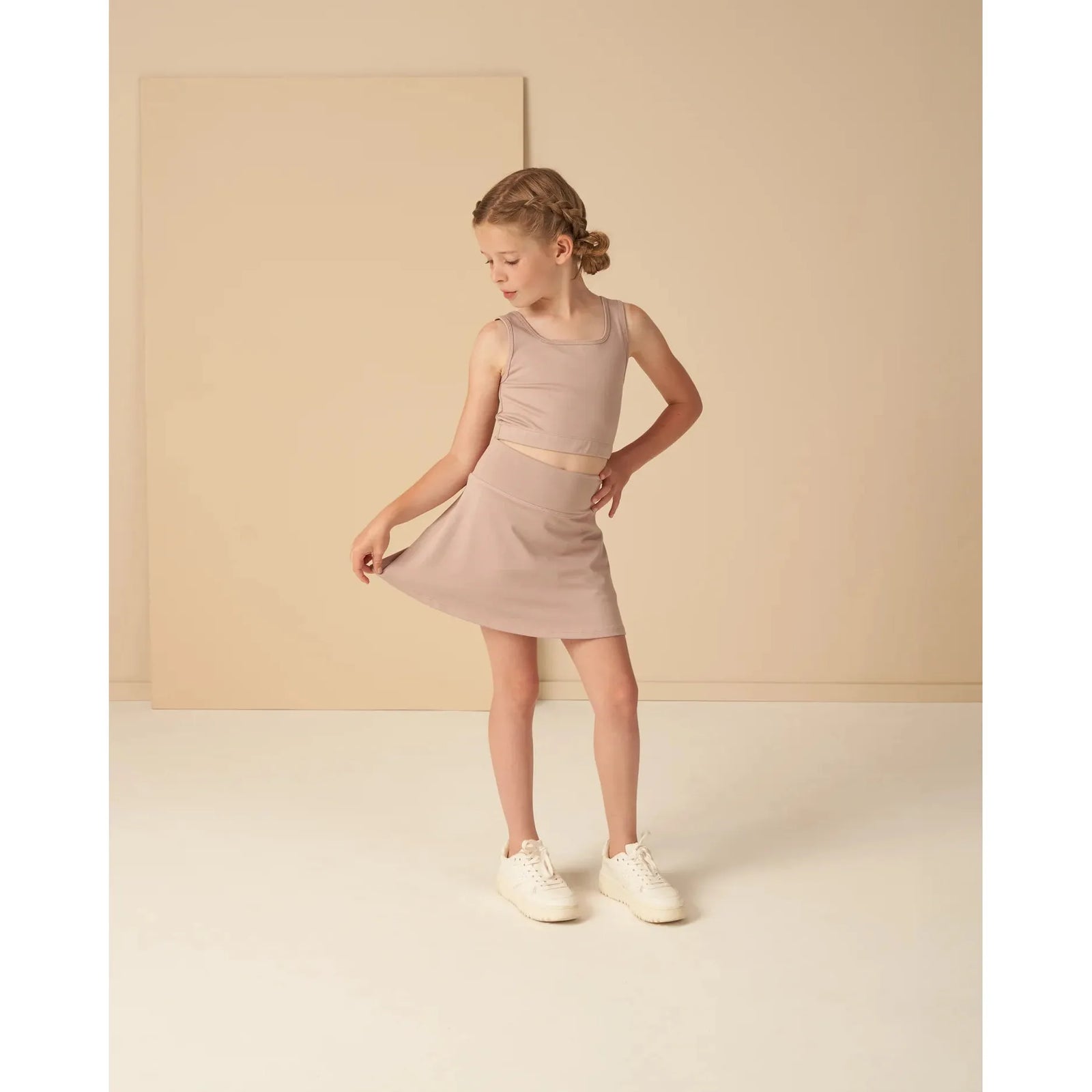 crop fitted tank || mauve