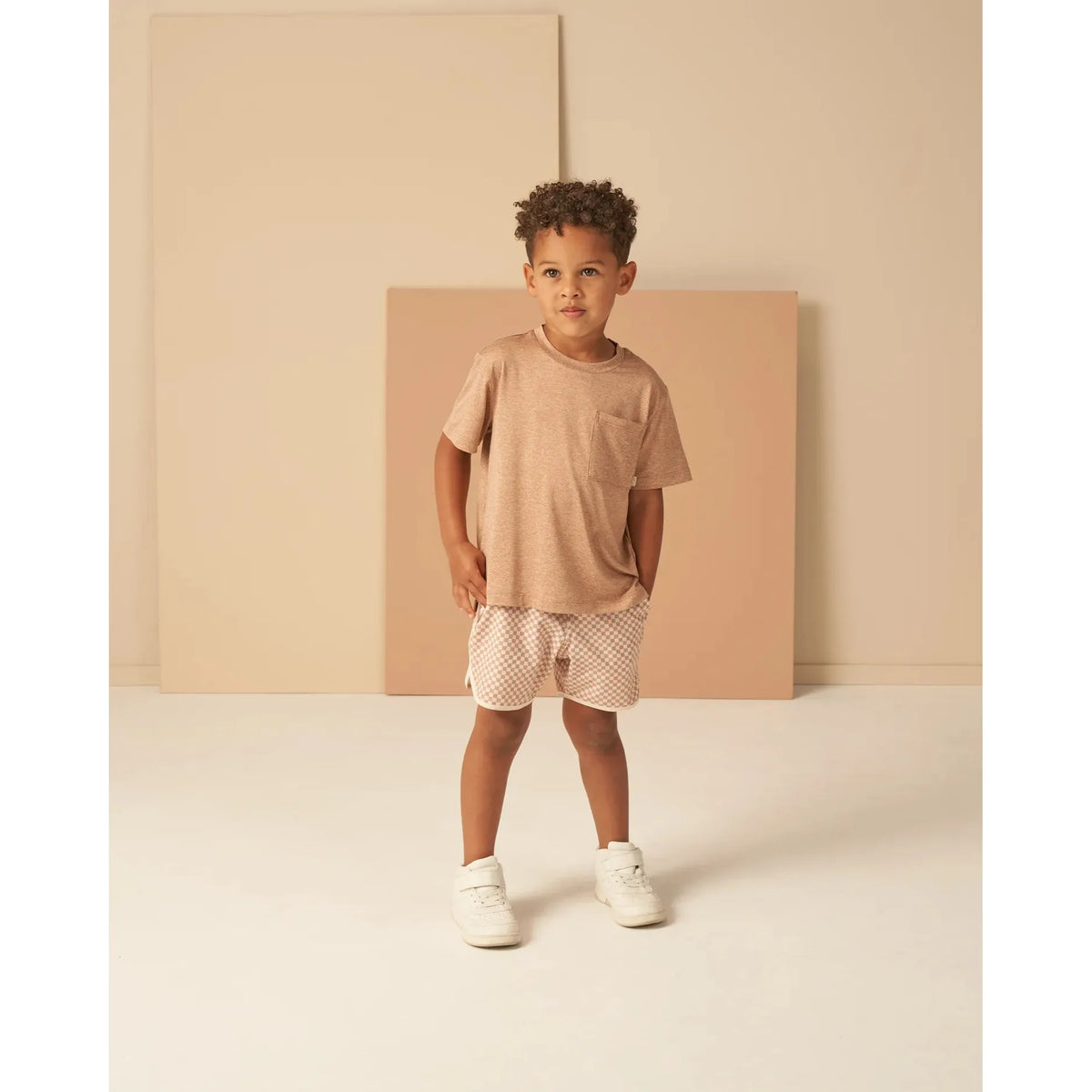 del mar short || clay micro check