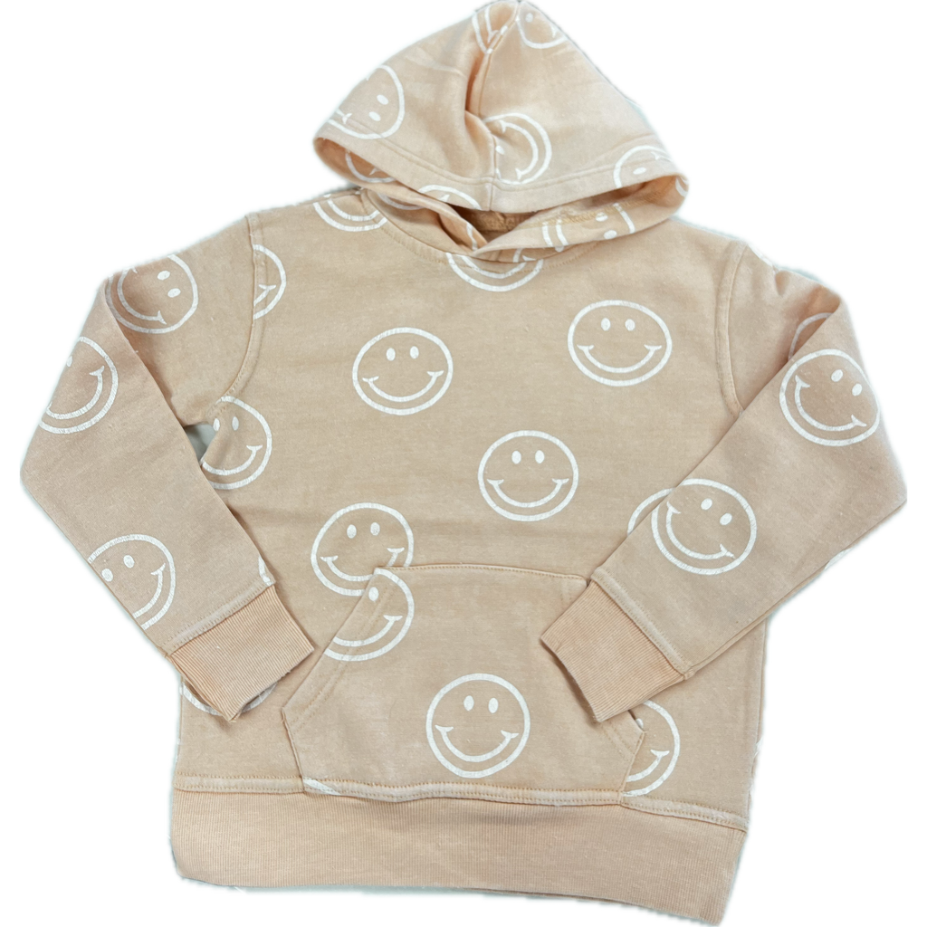 all over smiley pullover | melon