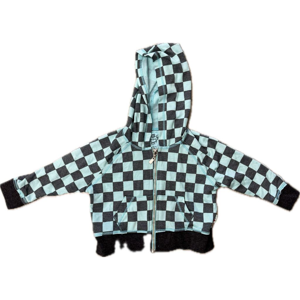 long sleeve zip hoodie | mint