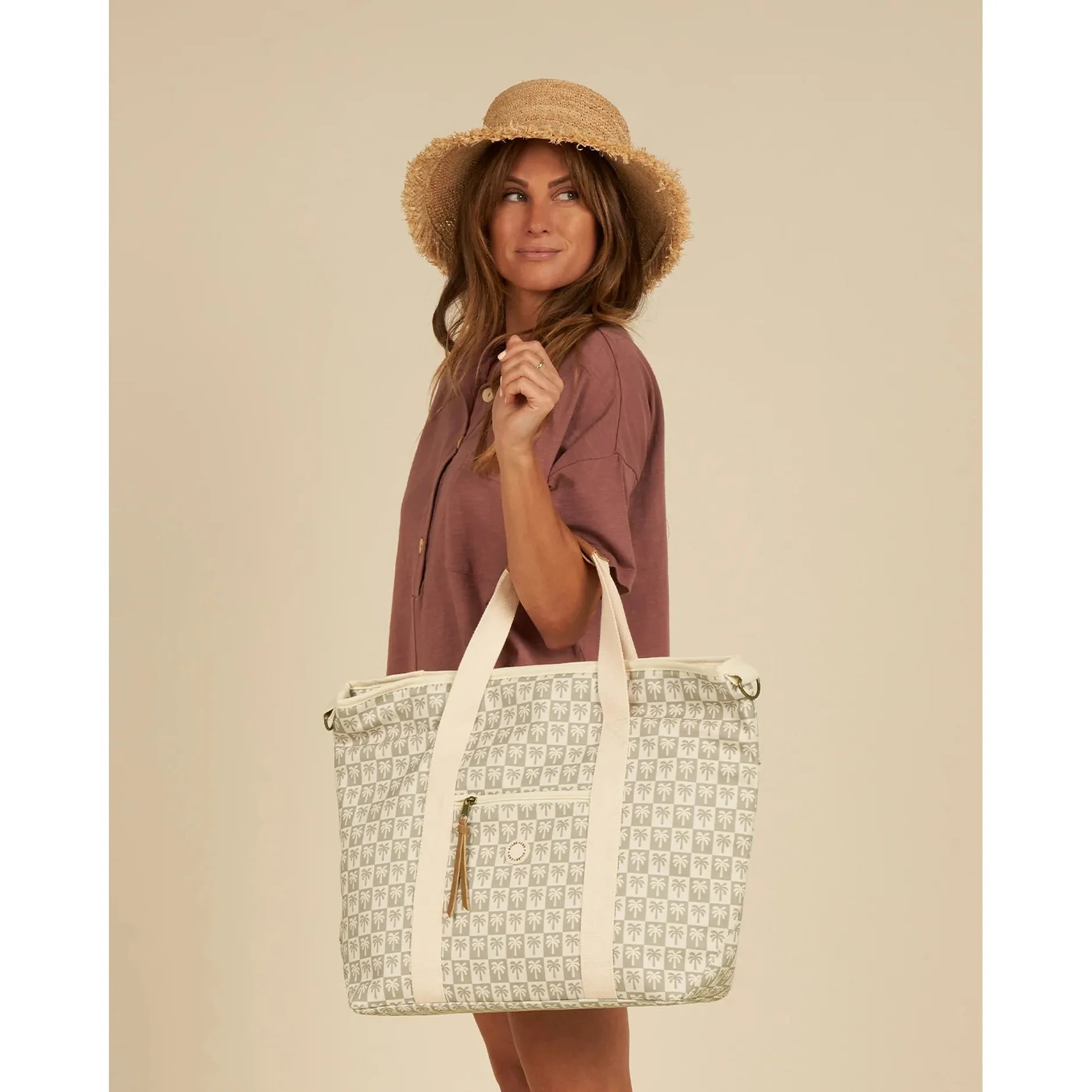 cooler tote || palm check