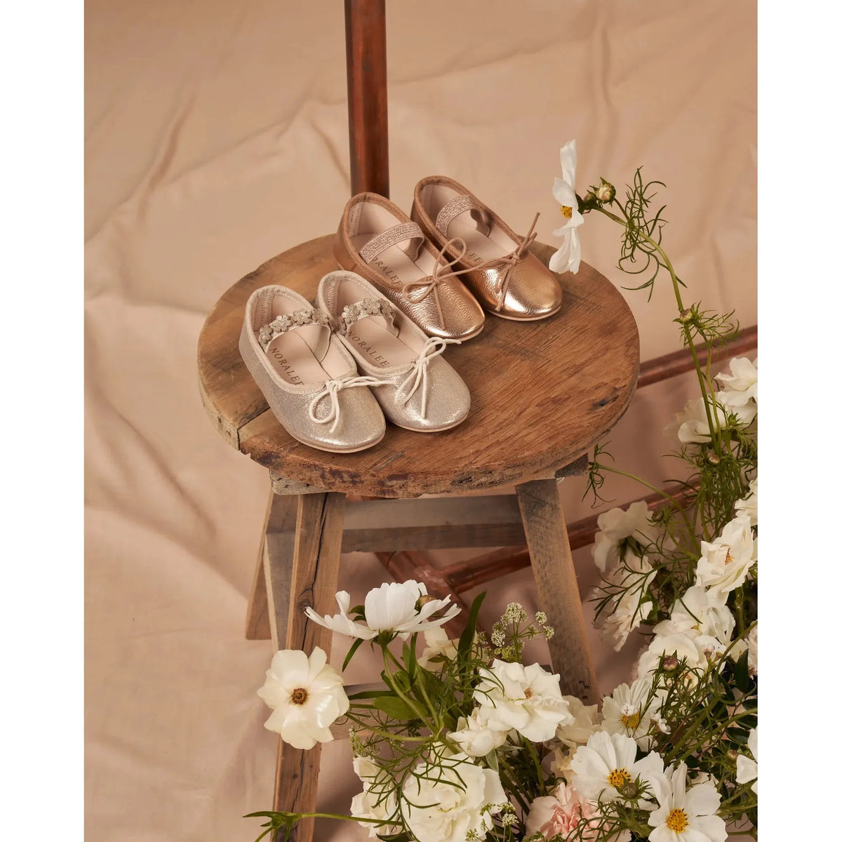 ballet flats || rose gold