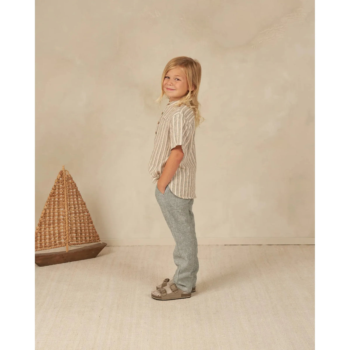 kalen pant || heathered indigo