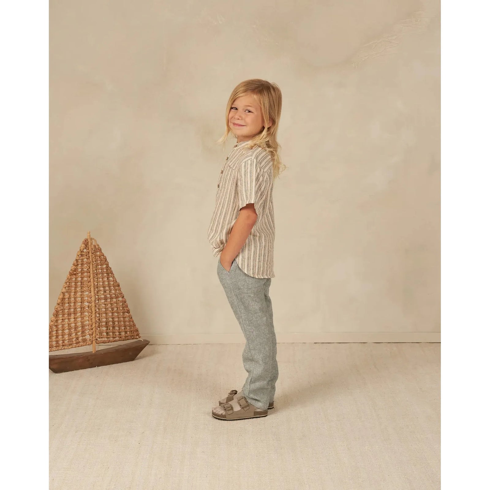 kalen pant || heathered indigo