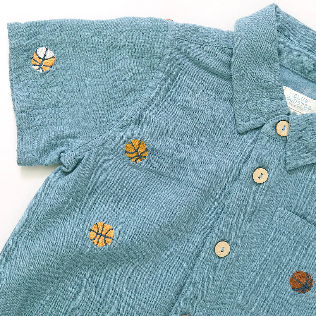 boys jack shirt | blue basketball embroidery