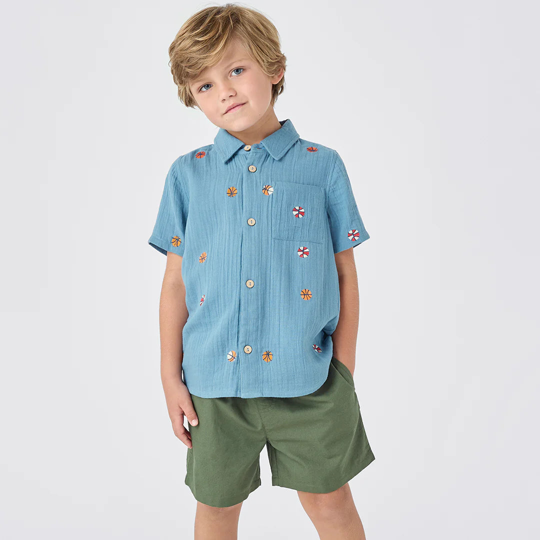 boys jack shirt | blue basketball embroidery