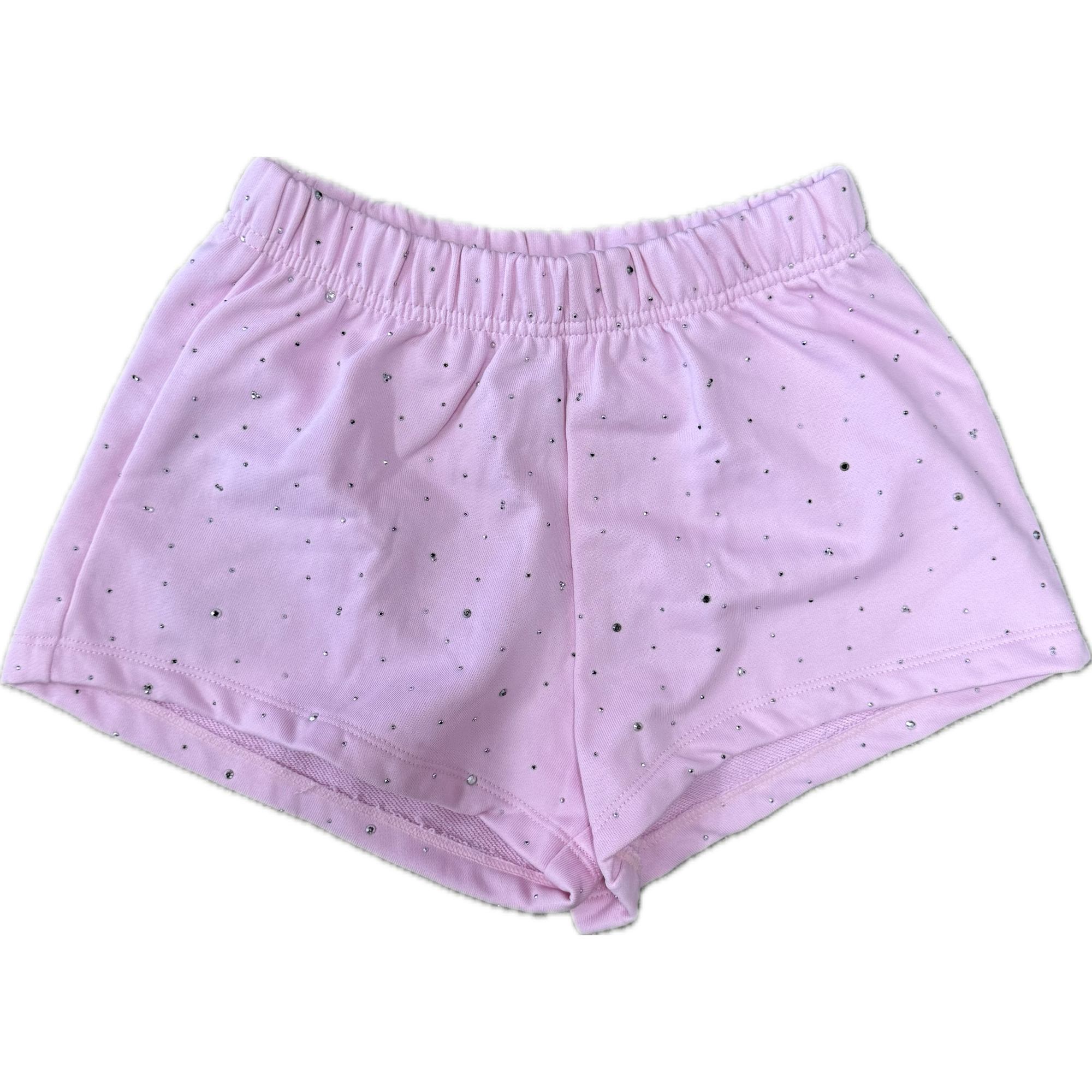 pink stud terry shorts