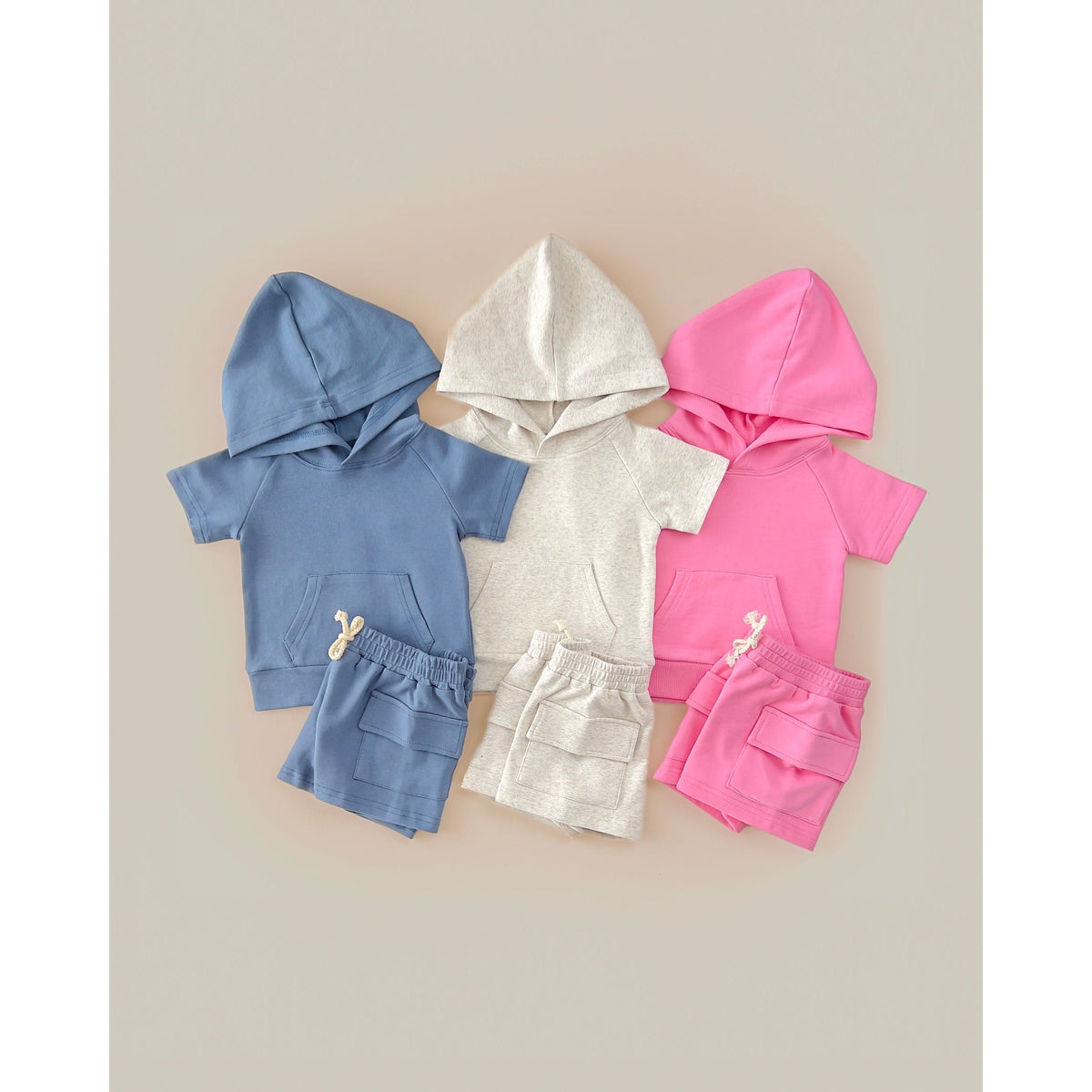 Cargo Shorts Set | Oatmeal