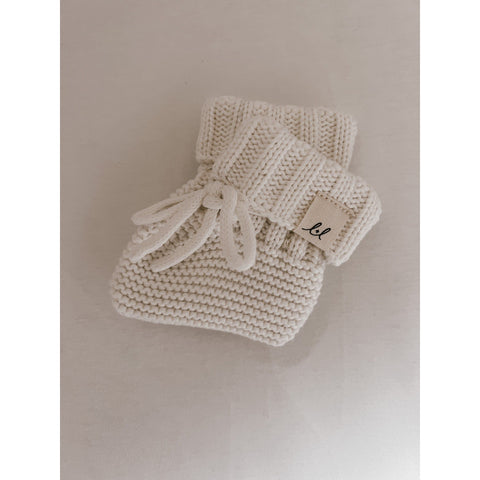 Luna + Luca Organic Booties - White