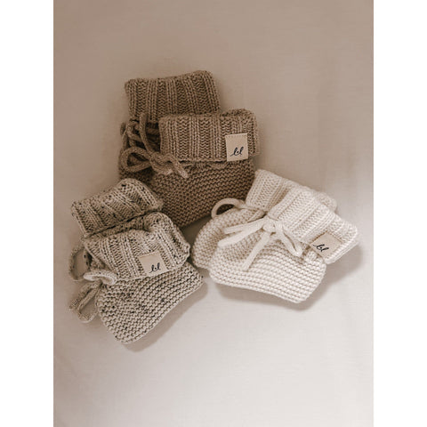 Luna + Luca Organic Booties - White